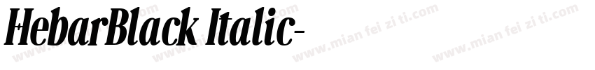 HebarBlack Italic字体转换